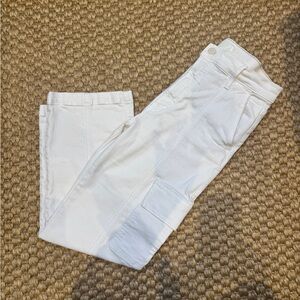 MOTHER Rambler Cargo Ankle Jeans in Cream